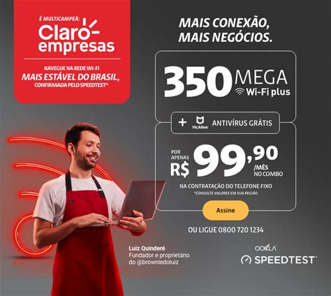 Assine Claro Internet Fibra com wifi grátis.